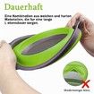 3Pc Folding Strainers,Kitchen Collapsible Silicone Colander,Fruit Vegetable Strainer Silicone Drainer With Ergonomic Handle Color Green