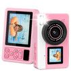 4K Digital Camera Waterproof Point Shoot Cameras for Photography 10FT Underwater Camera with Dual Screens,18X Digital Zoom,32GB TF Card(Pink)