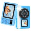 4K Digital Camera Waterproof Point Shoot Cameras for Photography 10FT Underwater Camera with Dual Screens,18X Digital Zoom,32GB TF Card(Blue)