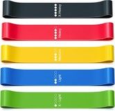 5 PCS Set Elastic Band Resistance Band Yoga Pull TPE Hip Training Supplies Elastic Ring Natural Rubber