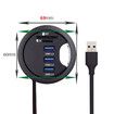 4 In 1 Table Hole Embedded USB3.0 Docking Station 2 USB Audio TypeC Port Applicable To Table Holes Of 60-68mm
