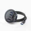5 In 1 Table Hole Embedded USB3.0 Docking Station With 2 USB SD/TF TypeC Port Applicable To Table Holes Of 60-68mm