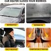 Car Heater 12V 150W, Portable Fast Heating and Cooling 2 in 1 Mode Fan, Cigarette Lighter Plug for Car RV SUV Diesel, Black