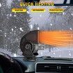 Car Heater 12V 150W, Portable Fast Heating and Cooling 2 in 1 Mode Fan, Cigarette Lighter Plug for Car RV SUV Diesel, Black