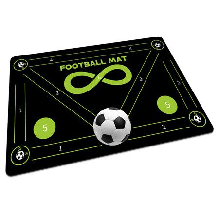 Soccer Training Mat,Agility Football Footwork Training Equipment Mat,Anti-Slip Silent Soccer Mat,Green
