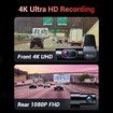 4k Dash Cam Front and Rear,3.59In IPS Screen,Built-in GPS 5G WiFi Dash Camera with App,UHD 2160P Night Vision,32G SD Card,Wide Angle,HDR,24H Parking Mode