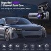 3 Channel 4K Dash Cam with 5GHz WiFi & APP Control,Triple Dash Camera with 64GB Card,G-Sensor,24 Hours Parking Mode,Loop Recording,Night Vision