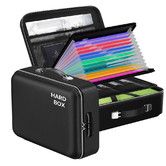 Fireproof Document Box, Hard Case Fireproof File Organizer with Lock Hard Shell Design for Important Documents Certificates Laptop Passports