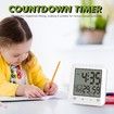 Digital Shower Clock Waterproof, Bathroom Wall Clock Timer with Touch Screen, Temperature, LCD Display for Kids and Men Women