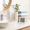 Digital Shower Clock Waterproof, Bathroom Wall Clock Timer with Touch Screen, Temperature, LCD Display for Kids and Men Women