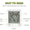 Digital Shower Clock Waterproof, Bathroom Wall Clock Timer with Touch Screen, Temperature, LCD Display for Kids and Men Women