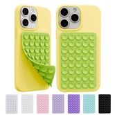 2 Pack Silicone Octo Cup Buddy Sticky Grip Holder,Silicone Suction Cup Phone Case Mount Double Sided,Hands-Free Phone Accessories (Green)