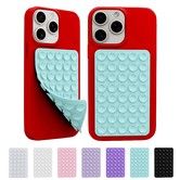 2 Pack Silicone Octo Cup Buddy Sticky Grip Holder,Silicone Suction Cup Phone Case Mount Double Sided,Hands-Free Phone Accessories Strong Grip Holder (Blue)