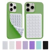 2 Pack Silicone Octo Cup Buddy Sticky Grip Holder,Silicone Suction Cup Phone Case Mount Double Sided,Hands-Free Phone Accessories (Transparent)