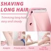 2 in 1 Women Electric Shaver, Dual Head Bikini Trimmer for Women, Body Hair Trimmer, Pink