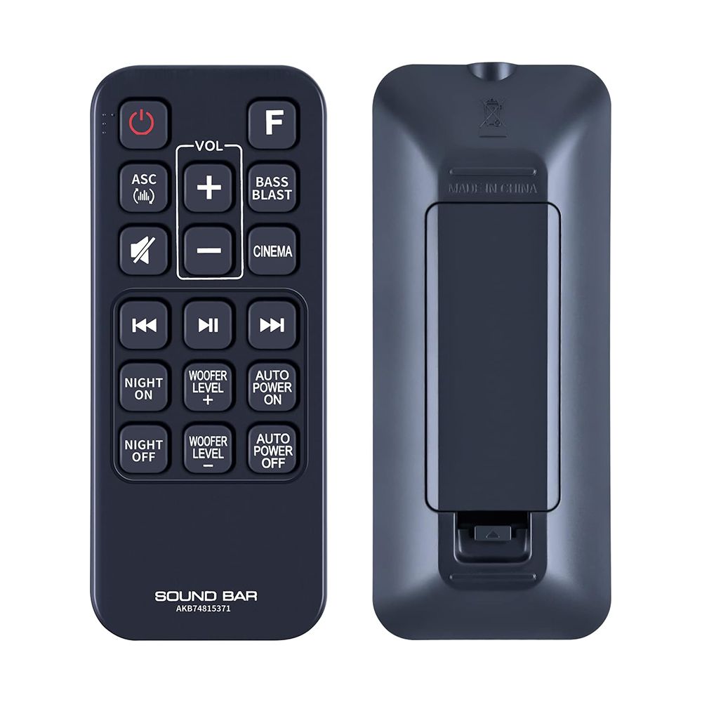 AKB74815371 Replacement Remote Control for LG Wireless Sound Bar, Compatible with LG Soundbar Speaker System SK3D SK4D SJ3 SJ4 SL3D SPH4B-W SPJ4B-W