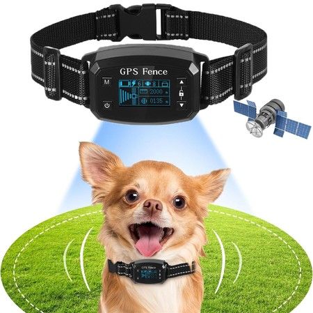 Wireless Dog Fence,Boundary Containment System Safe Effective Beep Shock Dog Fence, Waterproof Training Collar Adjustable Control Range,Black