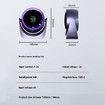 Purple Desktop USB Charging Digital Display Turbine High Speed WallMounted Circulation Fan