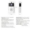 Solar Transparent Rain Cover Intelligent Visual Doorbell Wireless Video Doorbell Surveillance Camera