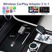 Wireless CarPlay Adapter 2025 Upgraded 2-in-1 CarPlay & Android Auto,Converts Wired to Wireless CarPlay,Compatible with iPhone & Android
