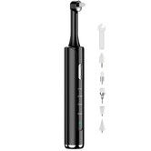 Tooth Polisher,Rechargeable Teeth Polisher with 5 Brush Heads,4 Speed Modes,Tooth Whitening Kit,3 Polish Pastes,IPX6 Waterproof Teeth Cleaning Tools,Black