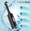 Tooth Polisher,Rechargeable Teeth Polisher with 5 Brush Heads,4 Speed Modes,Tooth Whitening Kit,3 Polish Pastes,IPX6 Waterproof Teeth Cleaning Tools,Black
