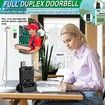 Wireless Doorbell 1000ft Range Waterproof Full Doorbell Two Way Communication 8 Volume Levels 4 Chime