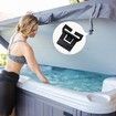 4 Sets Spa Hot Tub Cover Clips, Hot Tub Cover Broken Latch Repair Kit, Replacement 4 Latches Clip Locks for Spa Cover Straps