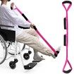 106cm Long Leg Lifter, Rigid Leg Lifter Strap With EVA Handgrips Foot Loop,Leg Lifter After Hip Replacement Knee Surgery Recovery Aids Kit,Pink