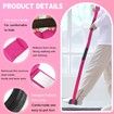 106cm Long Leg Lifter, Rigid Leg Lifter Strap With EVA Handgrips Foot Loop,Leg Lifter After Hip Replacement Knee Surgery Recovery Aids Kit,Pink