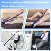 106cm Long Leg Lifter, Rigid Leg Lifter Strap With EVA Handgrips Foot Loop,Leg Lifter After Hip Replacement Knee Surgery Recovery Aids Kit,Blue