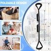 106cm Long Leg Lifter, Rigid Leg Lifter Strap With EVA Handgrips Foot Loop,Leg Lifter After Hip Replacement Knee Surgery Recovery Aids Kit,Black