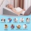 20.5cm Wedge Pillow for Sleeping Bed Wedge Pillow for After Surgery Triangle Elevated Pillow Wedge,Air Layer Removable Machine Wash Cover Memory Foam Top