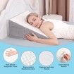 20.5cm Wedge Pillow for Sleeping Bed Wedge Pillow for After Surgery Triangle Elevated Pillow Wedge,Air Layer Removable Machine Wash Cover Memory Foam Top