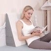 20.5cm Wedge Pillow for Sleeping Bed Wedge Pillow for After Surgery Triangle Elevated Pillow Wedge,Air Layer Removable Machine Wash Cover Memory Foam Top
