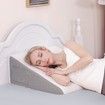 20.5cm Wedge Pillow for Sleeping Bed Wedge Pillow for After Surgery Triangle Elevated Pillow Wedge,Air Layer Removable Machine Wash Cover Memory Foam Top