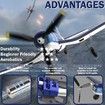 4 Channel RC Plane - Ready to Fly Aerobatic Aircraft, Easy Control for Beginners, F4U Corsair RC Airplane Best Gift for Kids Age 8 Up