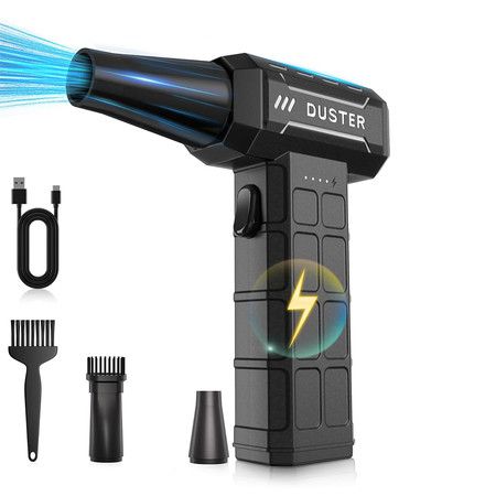 Compressed Air Duster 150,000RPM Electric Cleaner, Rechargeable Cordless Air Blower for Keyboard, PC, Electric Devices Cleaning