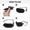 6Pcs Glasses Eye Patch Black Eye Patch, Reusable Lazy Eye Patch, Medical Eye Patches for Men Women to Treat Lazy Eye Amblyopia Strabismus