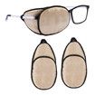 2Pcs Eye Patches for Men Women, Eye Patch for Glasses Silk Patch for Lazy Eye Amblyopia Strabismus and After Surgery, Brown