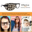 2Pcs Eye Patches for Men Women, Eye Patch for Glasses Silk Patch for Lazy Eye Amblyopia Strabismus and After Surgery, Leopard