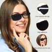 2Pcs Eye Patches for Men Women, Eye Patch for Glasses Silk Patch for Lazy Eye Amblyopia Strabismus and After Surgery, Black