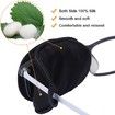 2Pcs Eye Patches for Men Women, Eye Patch for Glasses Silk Patch for Lazy Eye Amblyopia Strabismus and After Surgery, Black