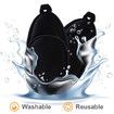 2Pcs Eye Patches for Men Women, Eye Patch for Glasses Silk Patch for Lazy Eye Amblyopia Strabismus and After Surgery, Black
