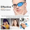2Pcs Eye Patches for Men Women, Eye Patch for Glasses Silk Patch for Lazy Eye Amblyopia Strabismus and After Surgery, Blue