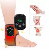 Electric Foot Ankle Vibration and Heating Massager Rechargeable Ankle Wrap Massage Belt Infrared Hot Compress