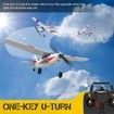 RC Plane Trainer 3CH Remote Control Airplane with Prop Saver, 6 Axis Gyro Stabilizer and 3 Modes to Fly for Beginners, Men Women, Boys and Kids, Red