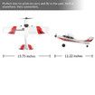 RC Plane Trainer 3CH Remote Control Airplane with Prop Saver, 6 Axis Gyro Stabilizer and 3 Modes to Fly for Beginners, Men Women, Boys and Kids, Red