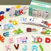 Montessori Wooden Spell Word Game Letter Cognitive Card Matching Games Early Learning Educational Toys For Kids