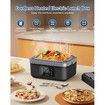 Cordless Electric Lunch Box,Rechargeable Self-Heating Food Warmer with 16000mAh Battery,1L Heated Lunch Box with Smart Reservation & Keep Warm